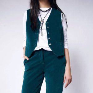 Wildfang Empower suiting vest, teal velvet